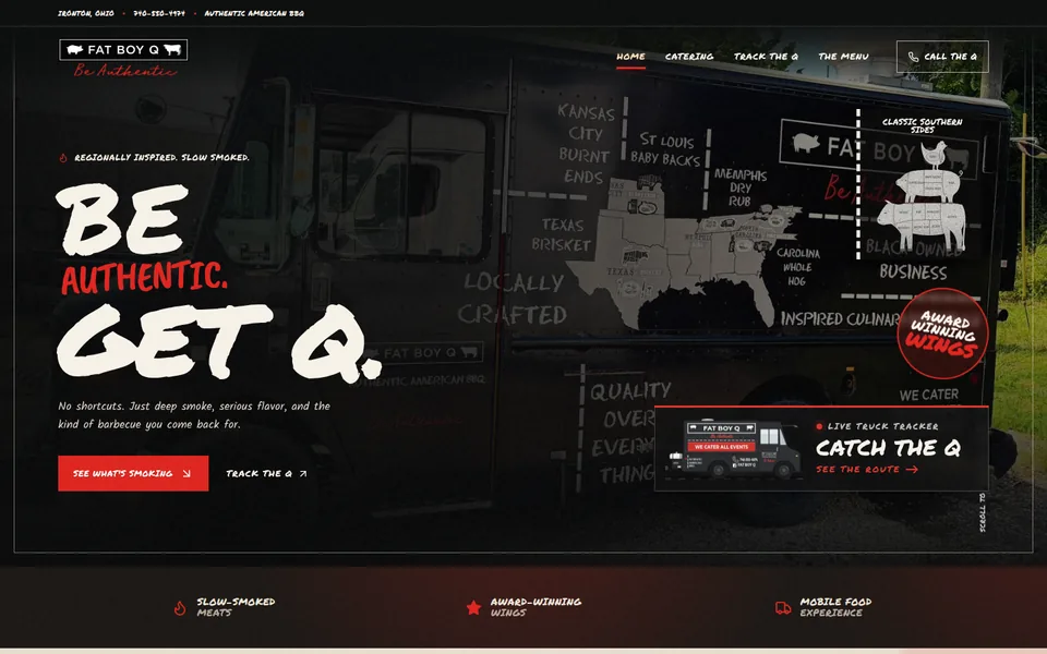 Homepage preview of the Fat Boy Q demo concept